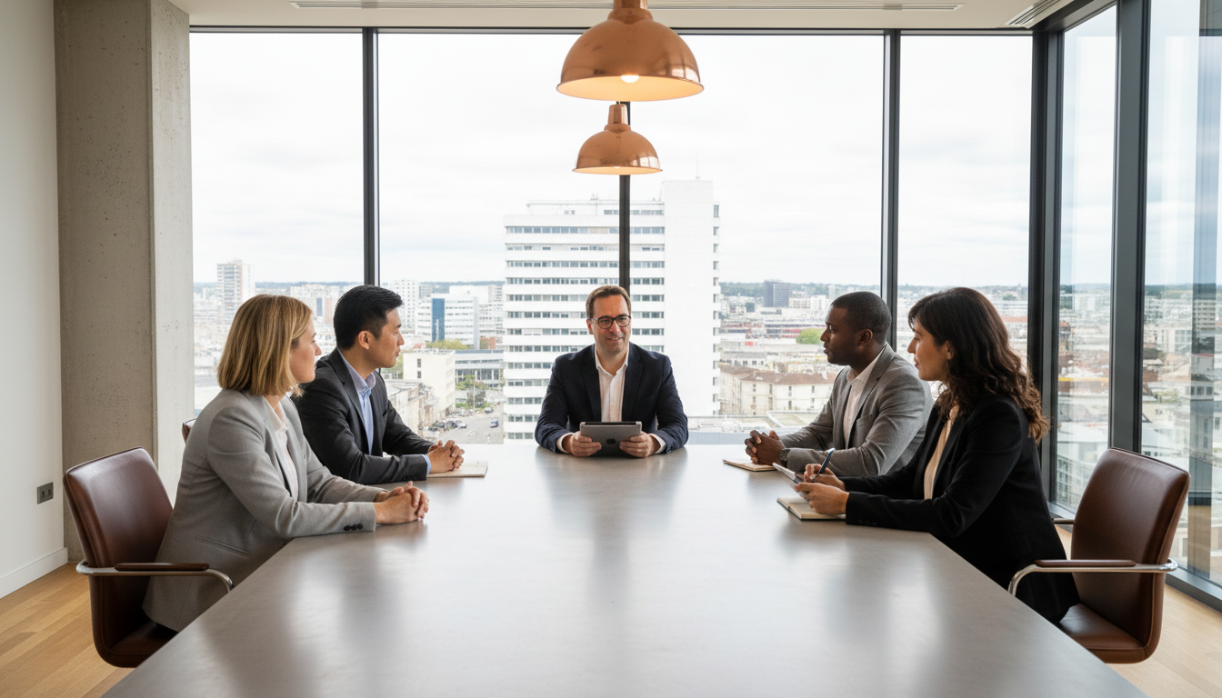 Réunion de travail stratégique et collaborative